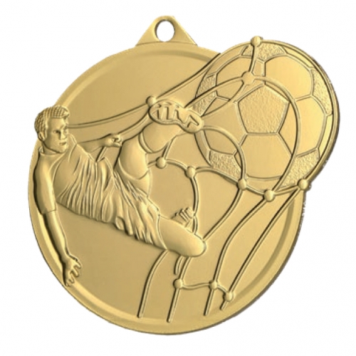 Medal złoty 50x60 mm piłka nożna